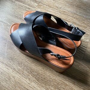 Black Platform Sandal 8.5